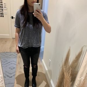 Grey T-Shirt with Holes